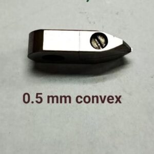 0.5 mm convex.